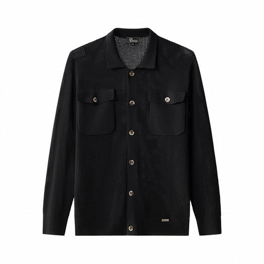 Ventura Mesh Knit LS Shirt BLACK