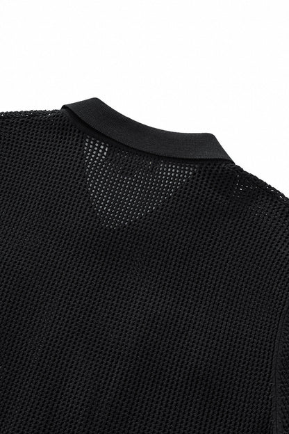 Ventura Mesh Knit LS Shirt BLACK