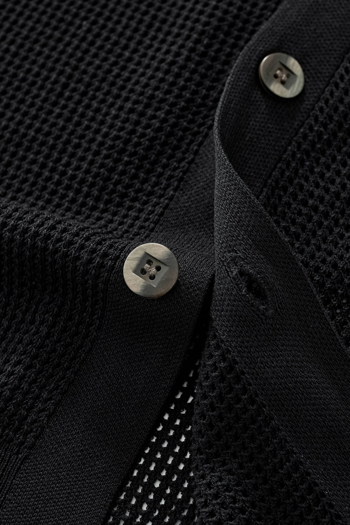 Ventura Mesh Knit LS Shirt BLACK