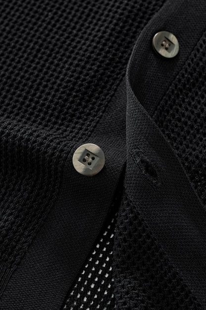 Ventura Mesh Knit LS Shirt BLACK