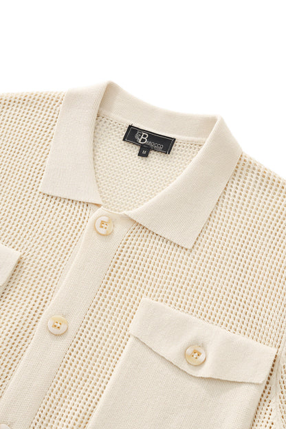 Ventura Mesh Knit LS Shirt IVORY