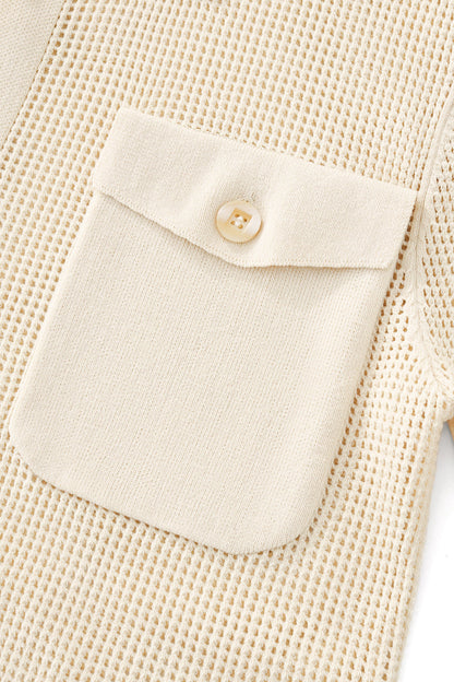 Ventura Mesh Knit LS Shirt IVORY
