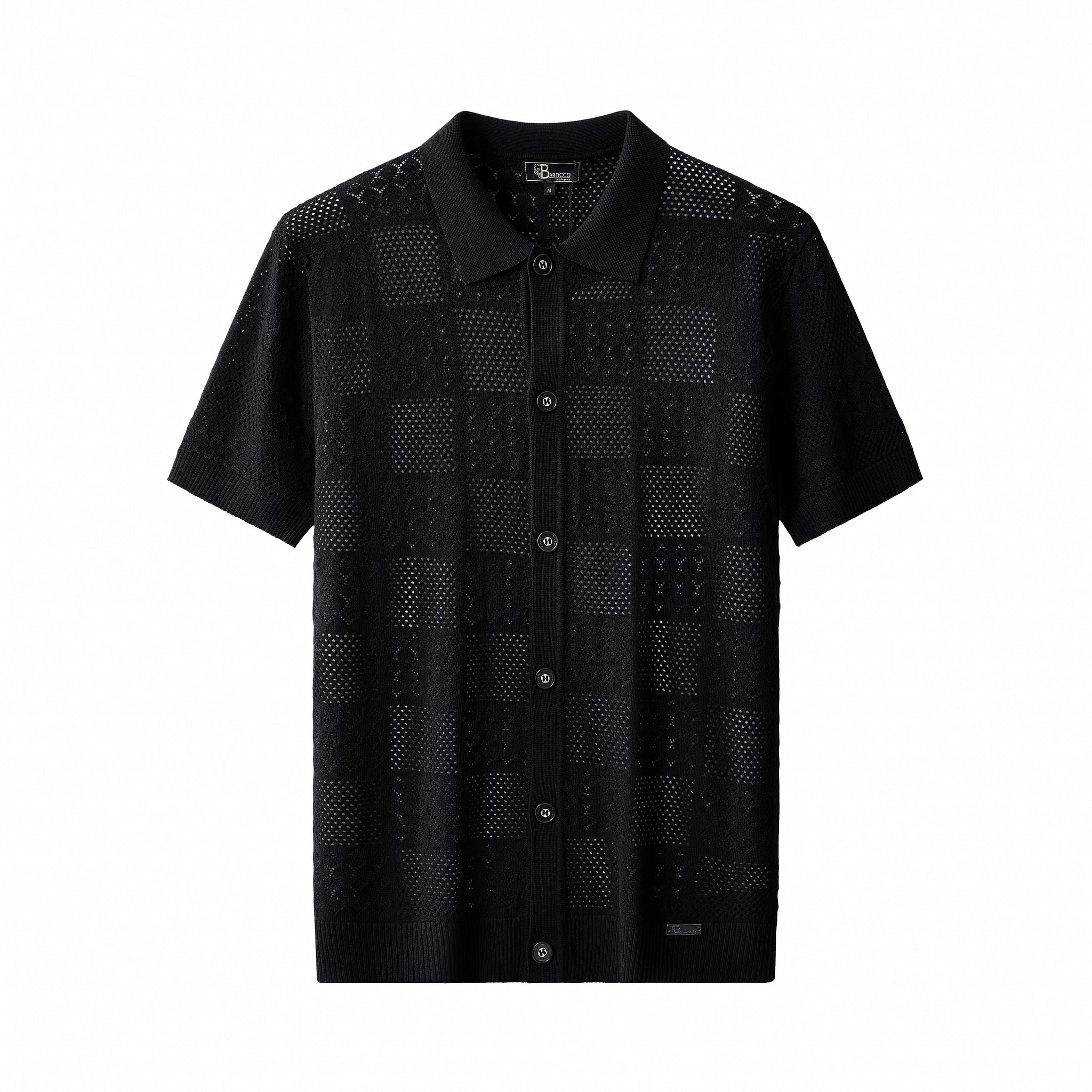 Monaco Mesh SS Shirt BLACK