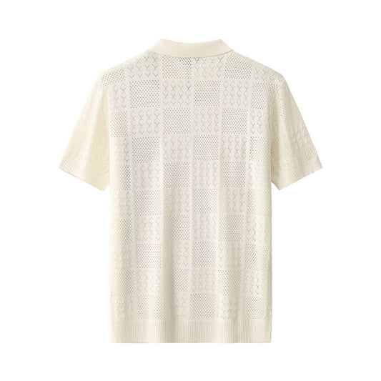 Monaco Mesh Knit SS Shirt IVORY