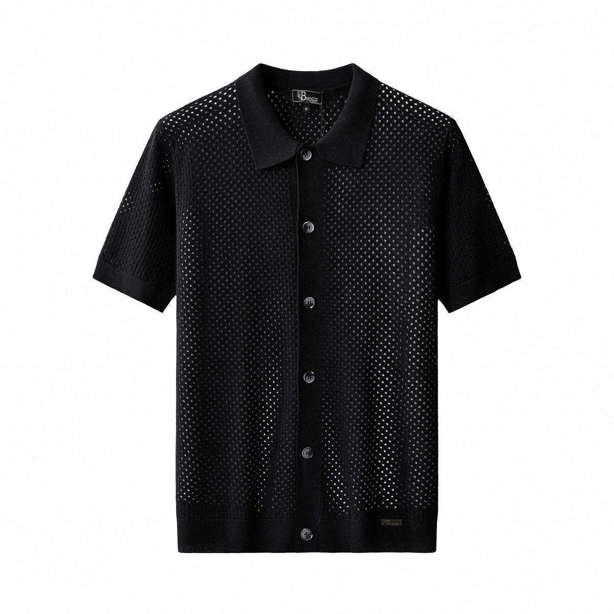 Riviera Mesh Knit SS Shirt BLACK