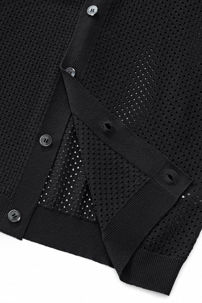 Riviera Mesh Knit SS Shirt BLACK