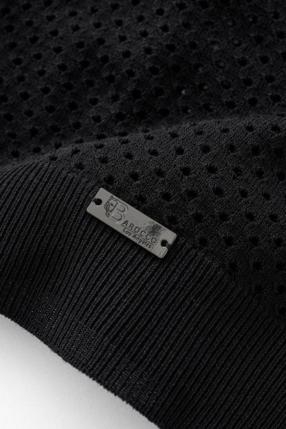 Riviera Mesh Knit SS Shirt BLACK