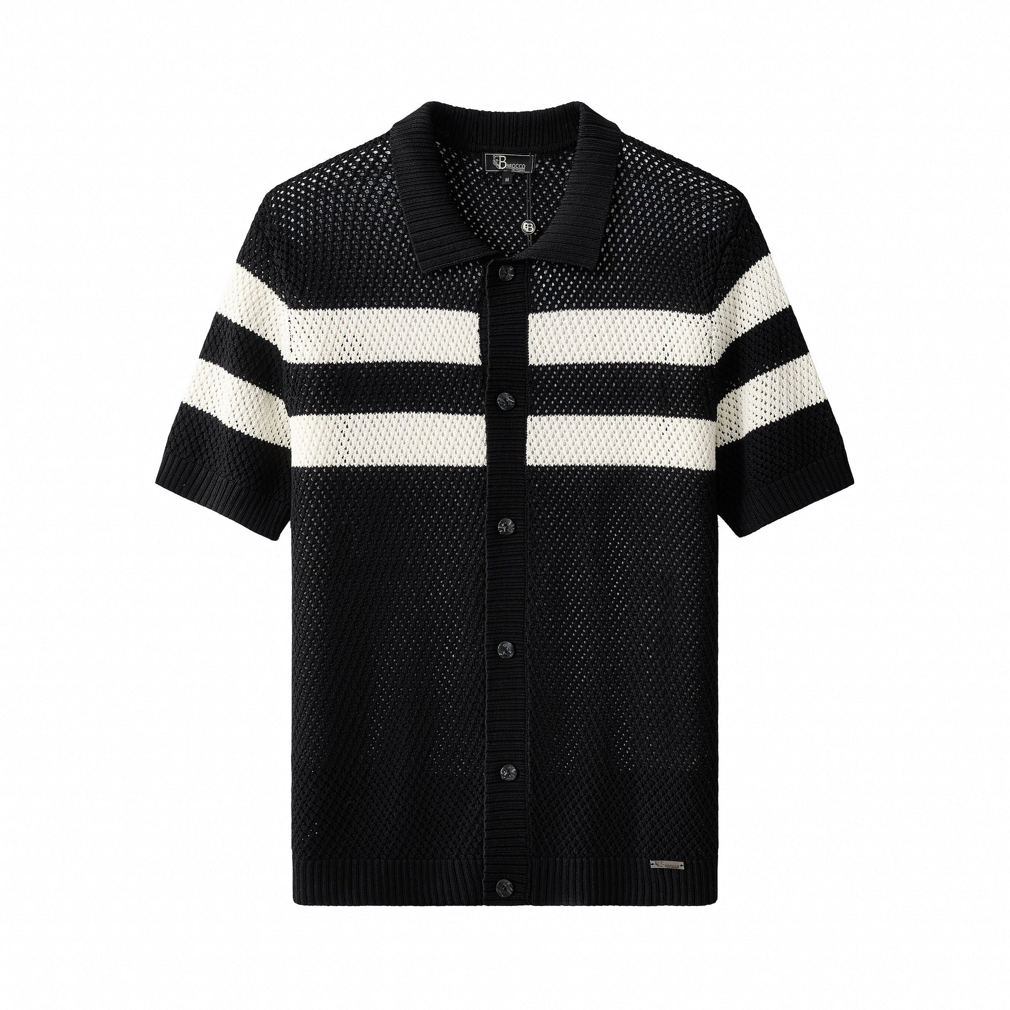 Marina Stripe SS Shirt BLACK
