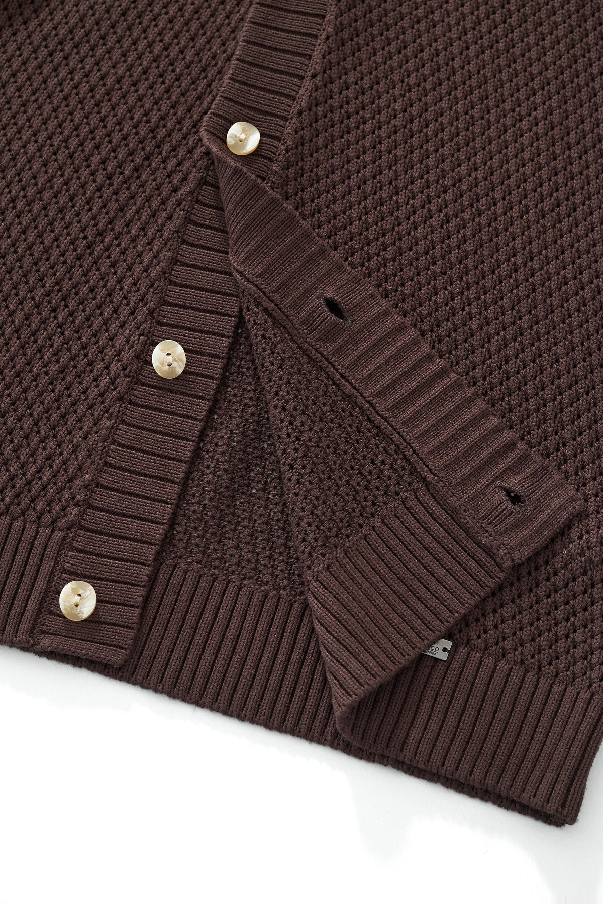 Marina Stripe Knit SS Shirt COFFEE