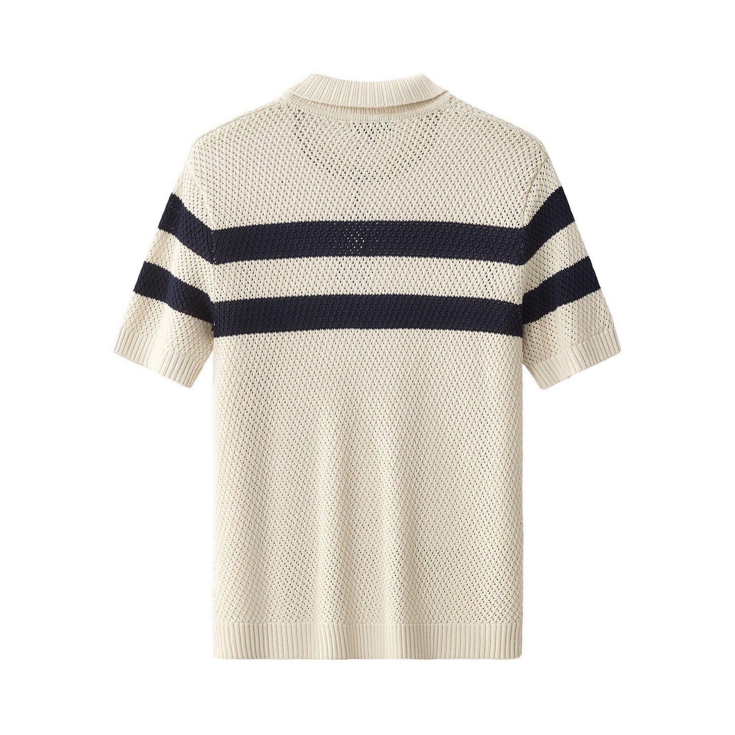 Marina Stripe Knit SS Shirt IVORY