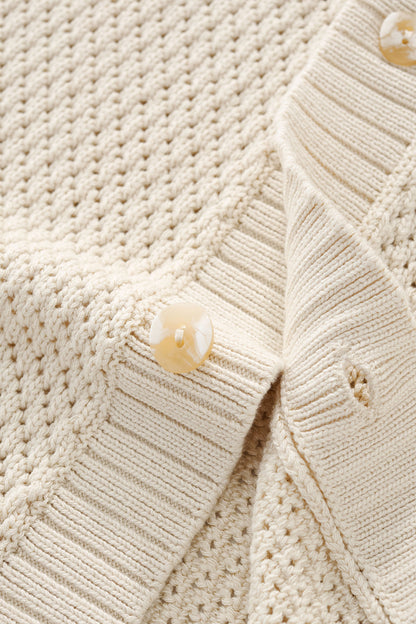 Marina Stripe Knit SS Shirt IVORY