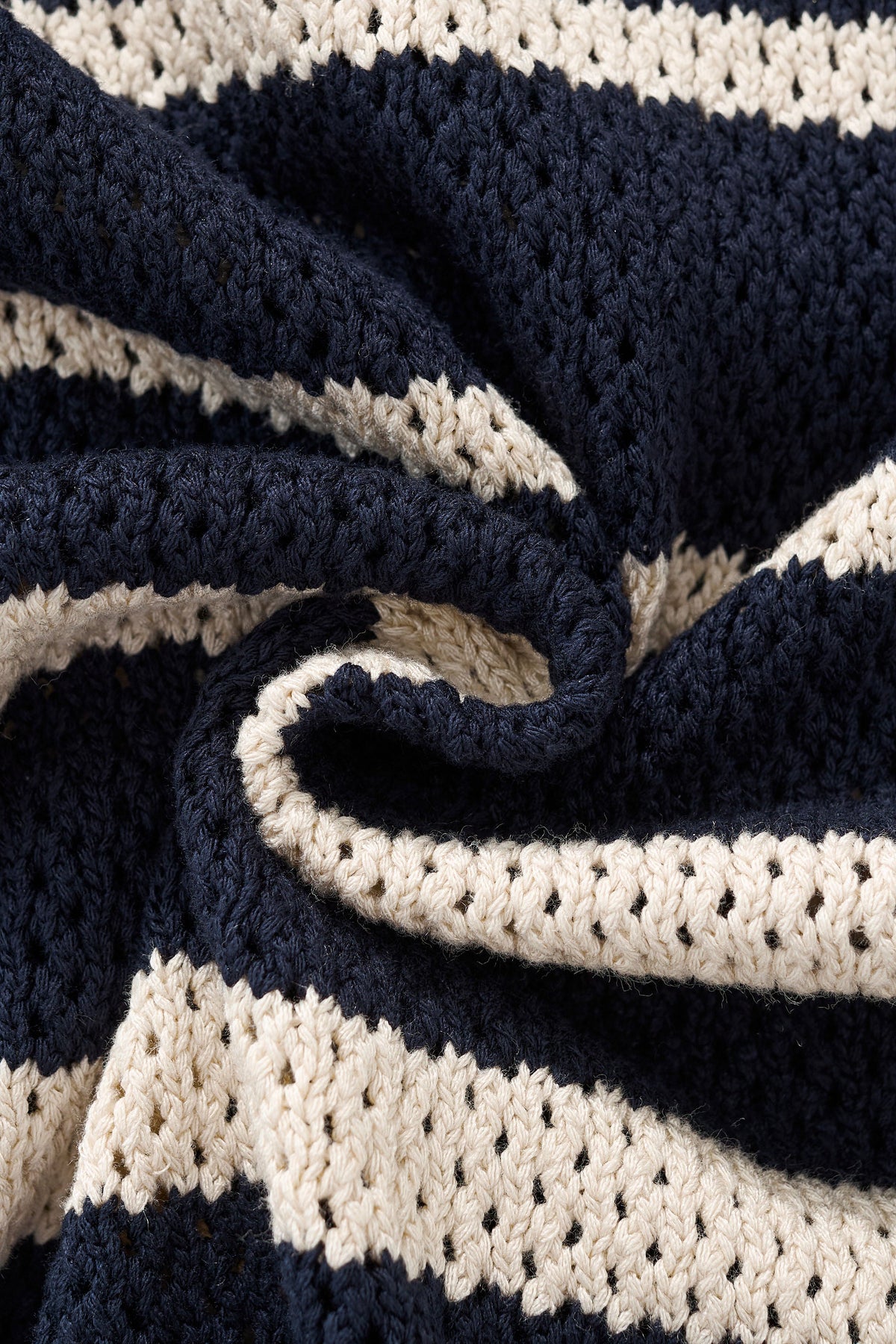 Regatta Mesh Stripe Knit SS Shirt NAVY