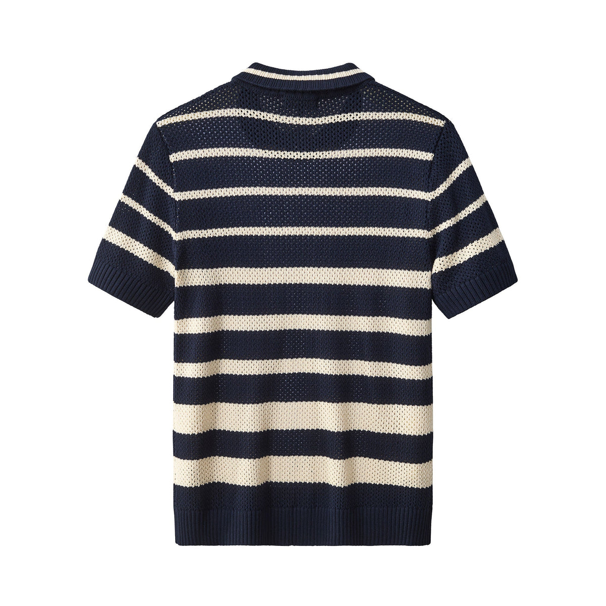 Regatta Mesh Stripe Knit SS Shirt NAVY
