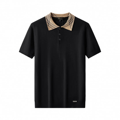 Imperial Collar Knit Polo BLACK