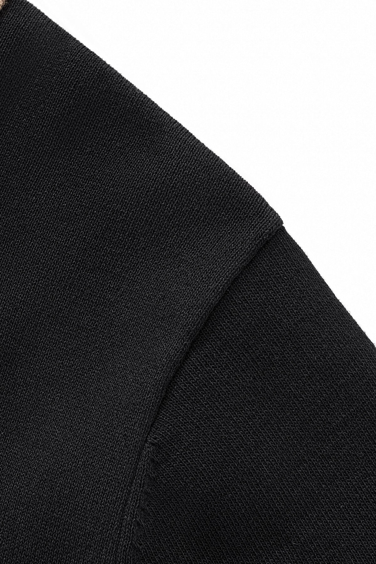 Imperial Collar Knit Polo BLACK