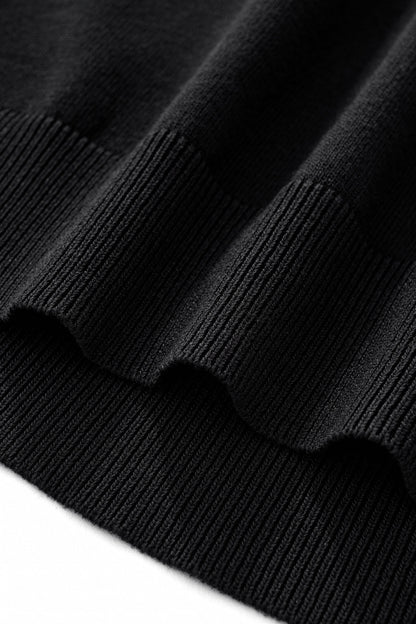 Imperial Collar Knit Polo BLACK
