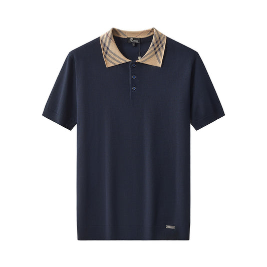 Imperial Collar Knit Polo NAVY