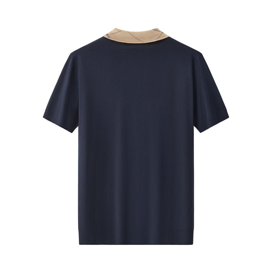 Imperial Collar Knit Polo NAVY