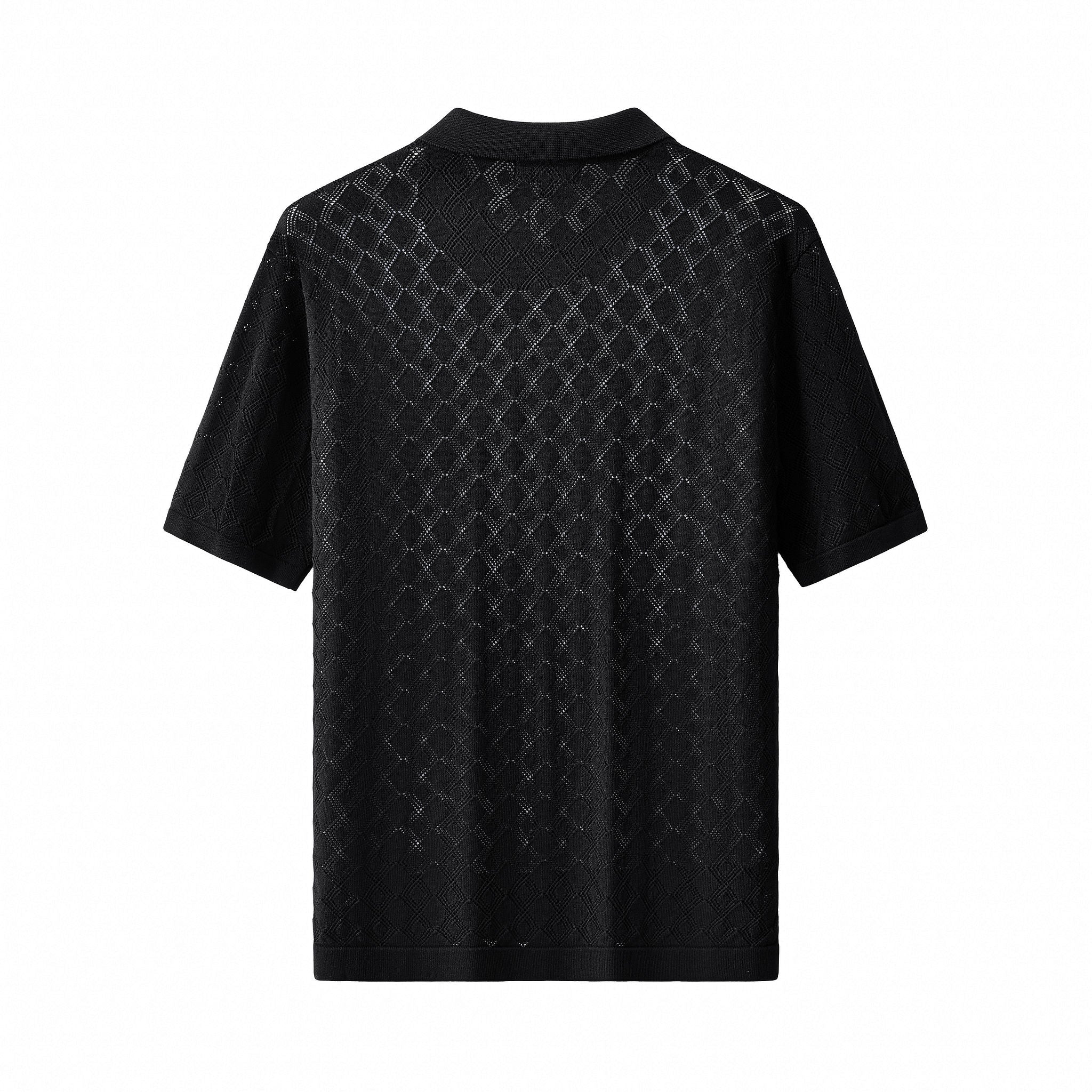 Monarch Knit Polo BLACK