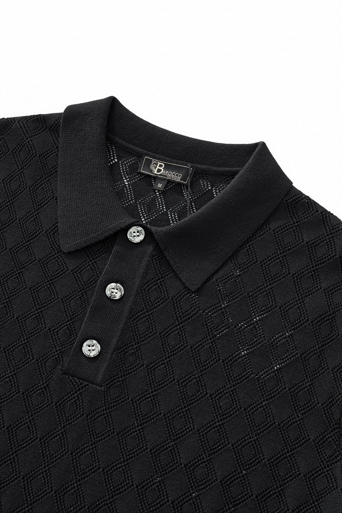 Monarch Knit Polo BLACK