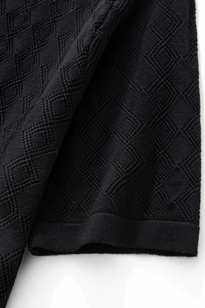 Monarch Knit Polo BLACK