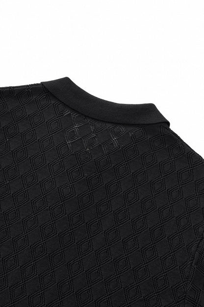Monarch Knit Polo BLACK
