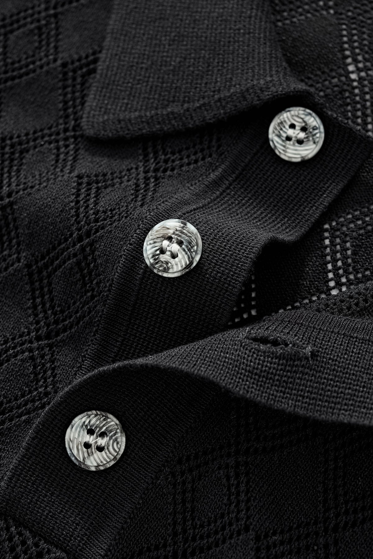 Monarch Knit Polo BLACK