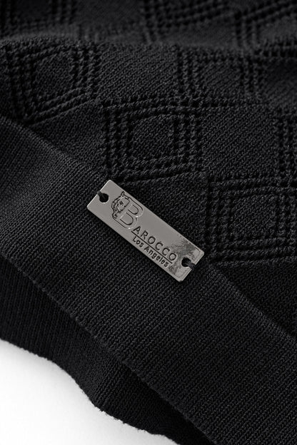 Monarch Knit Polo BLACK