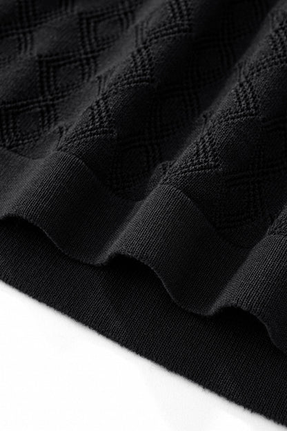 Monarch Knit Polo BLACK