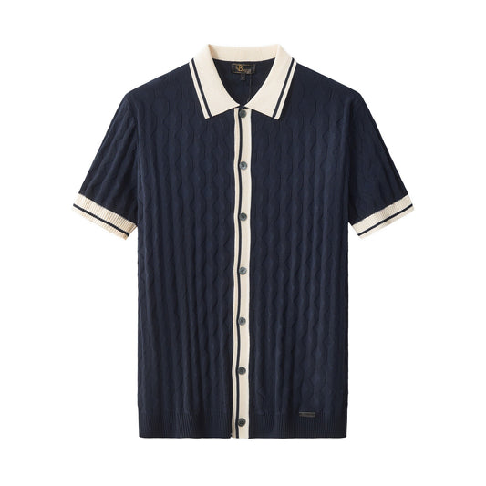 Verona Knit SS Shirt NAVY
