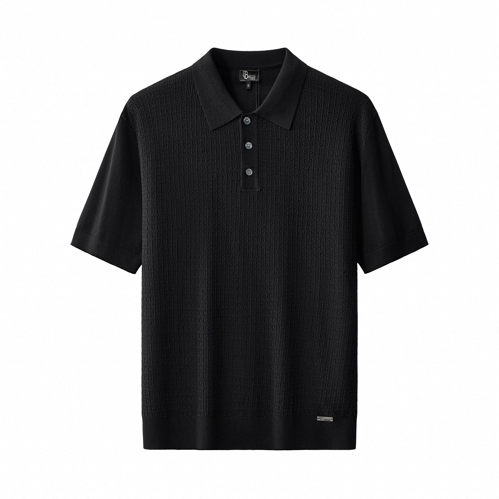 Milano Texture Polo BLACK