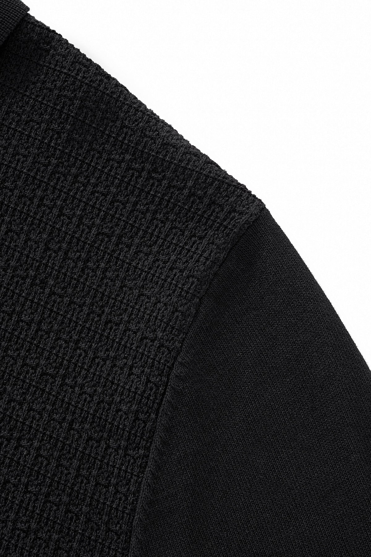 Milano Texture Knit Polo BLACK