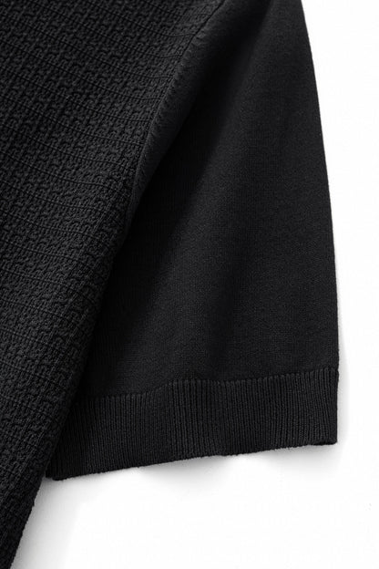 Milano Texture Knit Polo BLACK