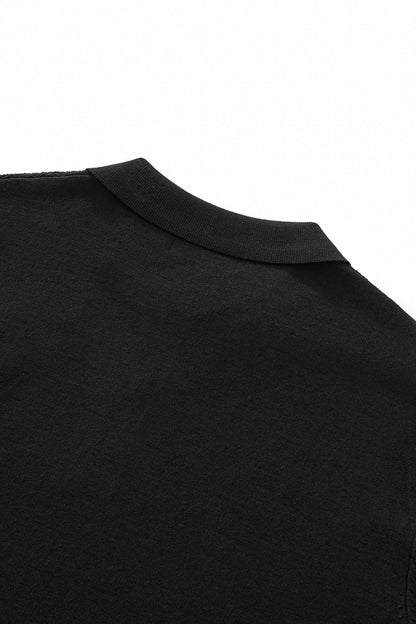 Milano Texture Knit Polo BLACK