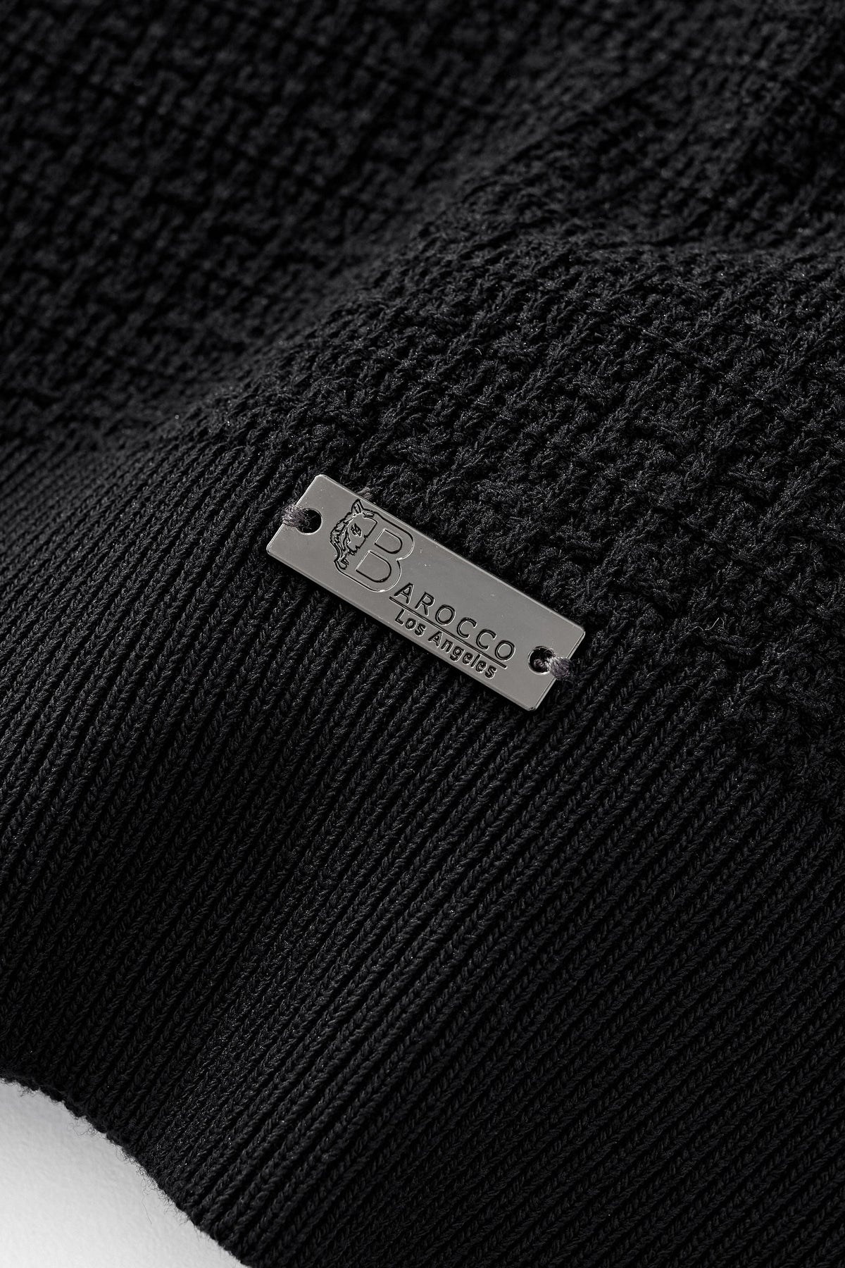 Milano Texture Knit Polo BLACK