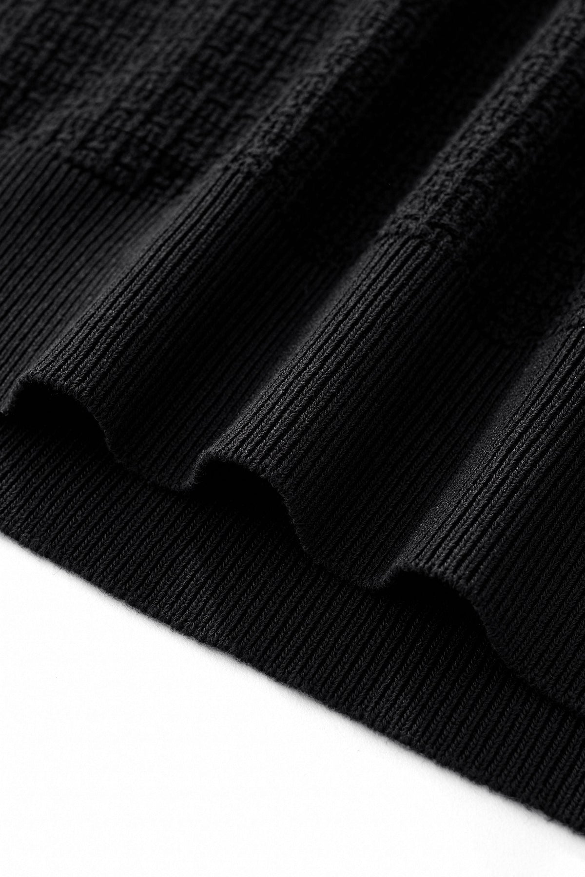 Milano Texture Knit Polo BLACK