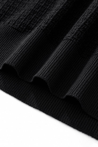 Milano Texture Knit Polo BLACK