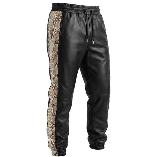 G Gator Lambskin x Natural Python Joggers