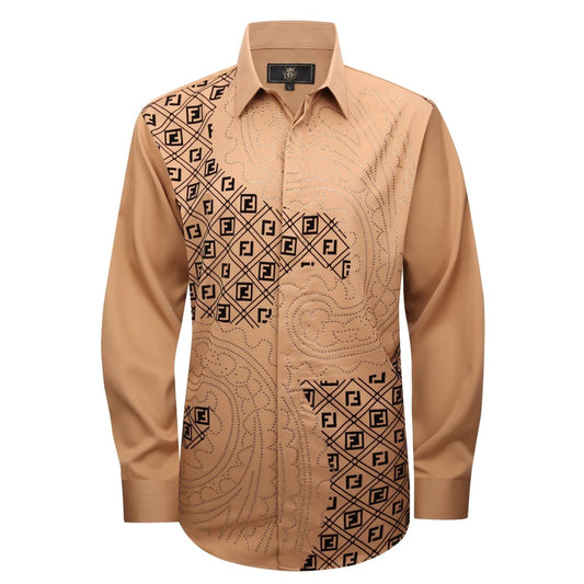Patterned Prestige KHAKI - Dudes Boutique