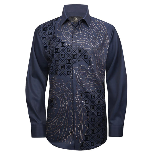 Patterned Prestige NAVY - Dudes Boutique