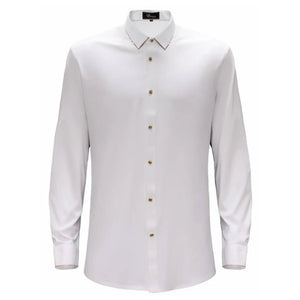 Regret Free Button-Up Shirt WHITE - Dudes Boutique