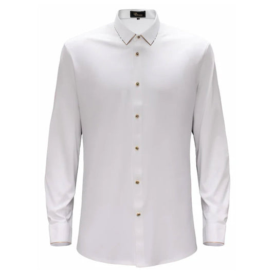 Regret Free Button-Up Shirt WHITE - Dudes Boutique