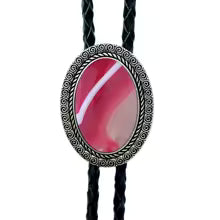 Kashani Agate Gemstone Bolo Tie