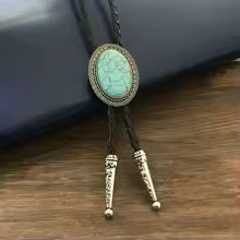 Kashani Agate Gemstone Bolo Tie