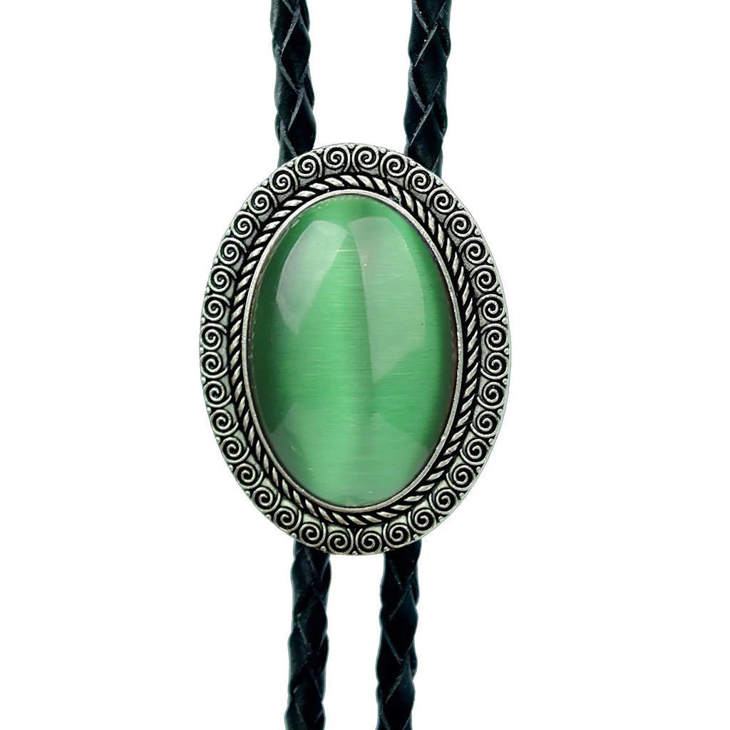 Kashani Agate Gemstone Bolo Tie