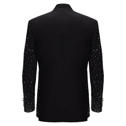 Culture Couture Embellished Blazer – Red Carpet Edition BLACK/SILVER - Dudes Boutique