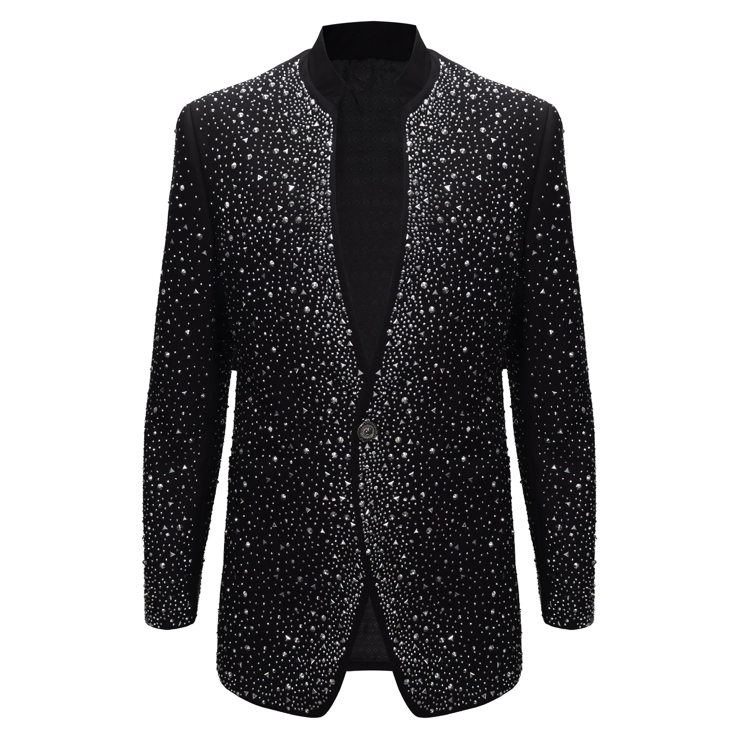 Culture Couture Embellished Blazer – Red Carpet Edition BLACK/SILVER - Dudes Boutique