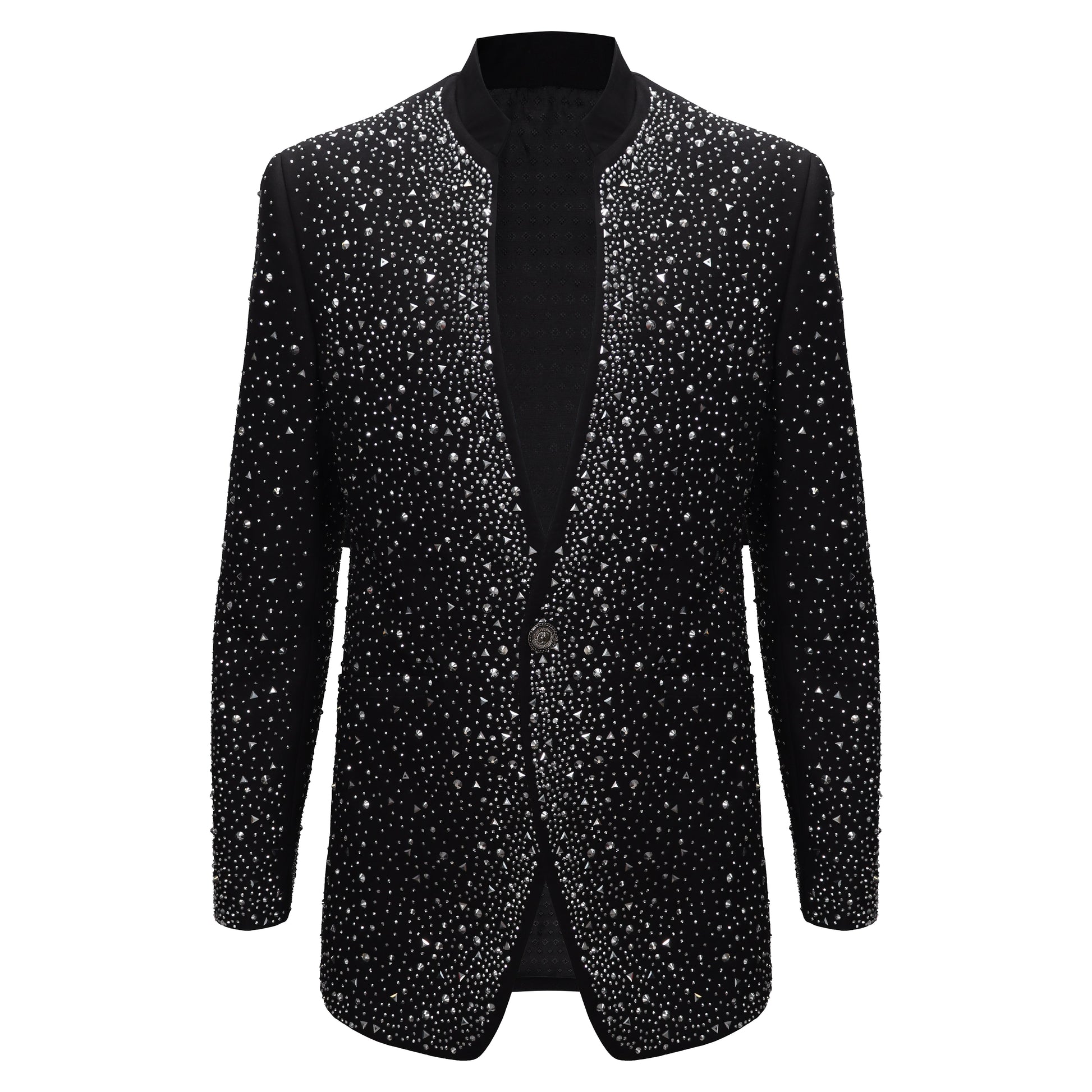 Culture Couture Embellished Blazer – Red Carpet Edition BLACK/SILVER - Dudes Boutique