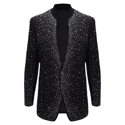Culture Couture Embellished Blazer – Red Carpet Edition BLACK/SILVER - Dudes Boutique
