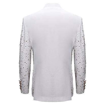 Culture Couture Embellished Blazer – Red Carpet Edition WHITE/GOLD